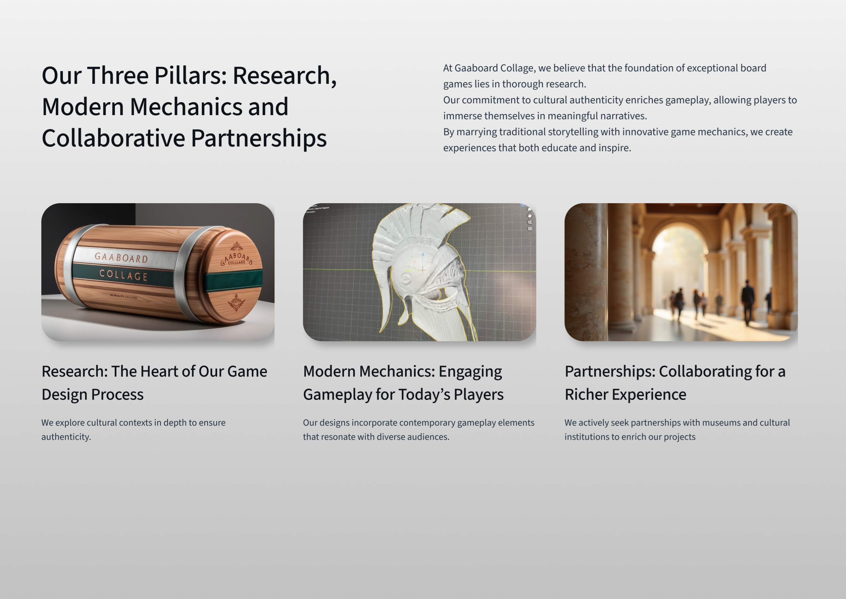 Three Pillars of Gaaboard Collage