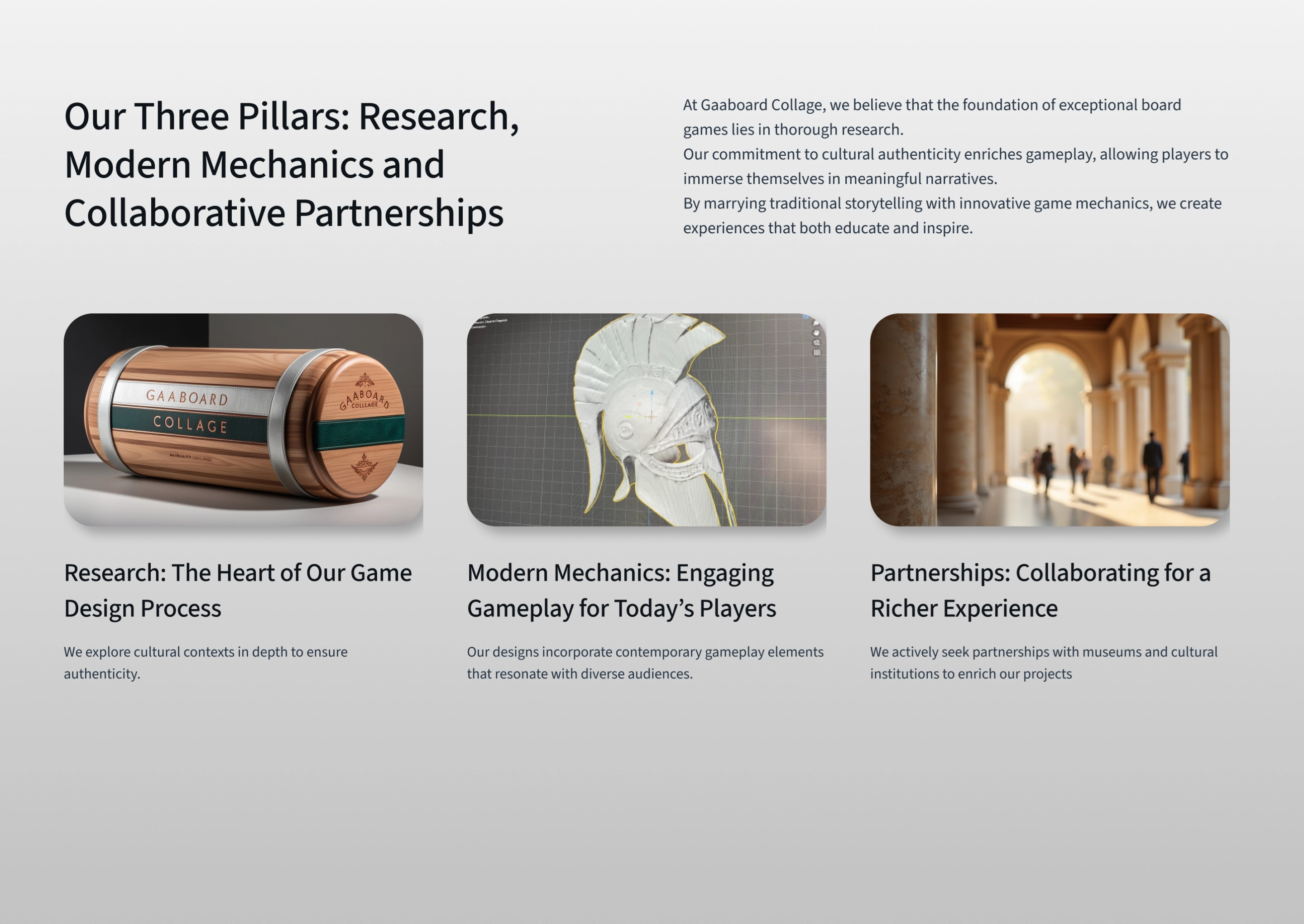 Three Pillars of Gaaboard Collage